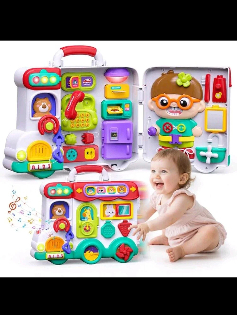 54-IN-1 Montessori  Toys For Toddler , Educational Sensory Board BILINGUAL LEARN